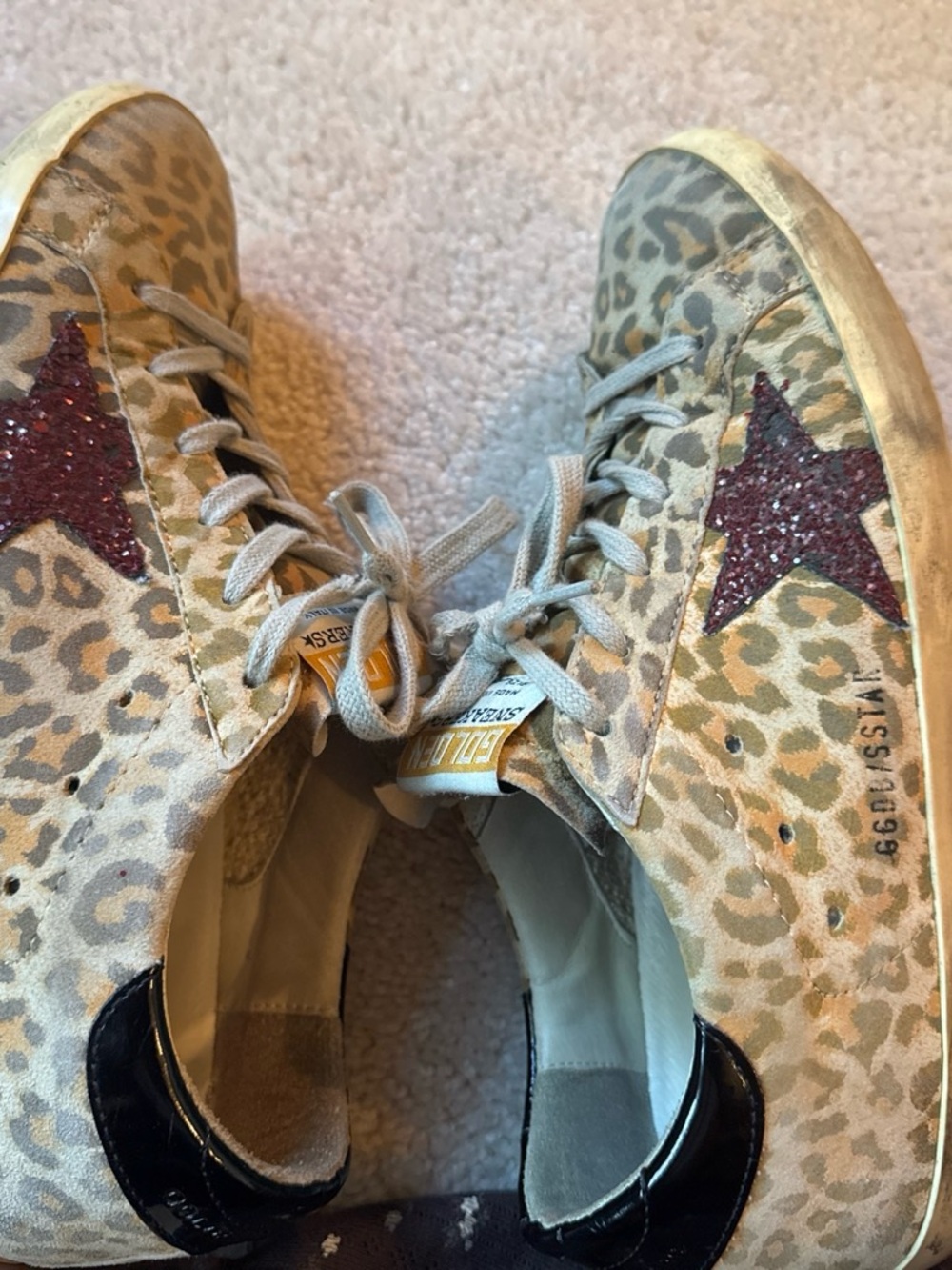 Golden Sneakers Leopard Print Low-Top Sneakers superstar - Picture 2 of 8